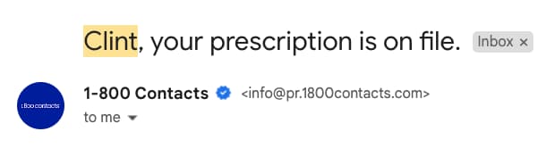 personalized email subject line example